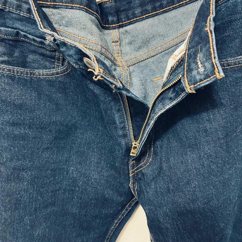 NWOT 505 LEVI’s Blue Jeans Dark Wash Measures   w 34   L 30 - Picture 6 of 9